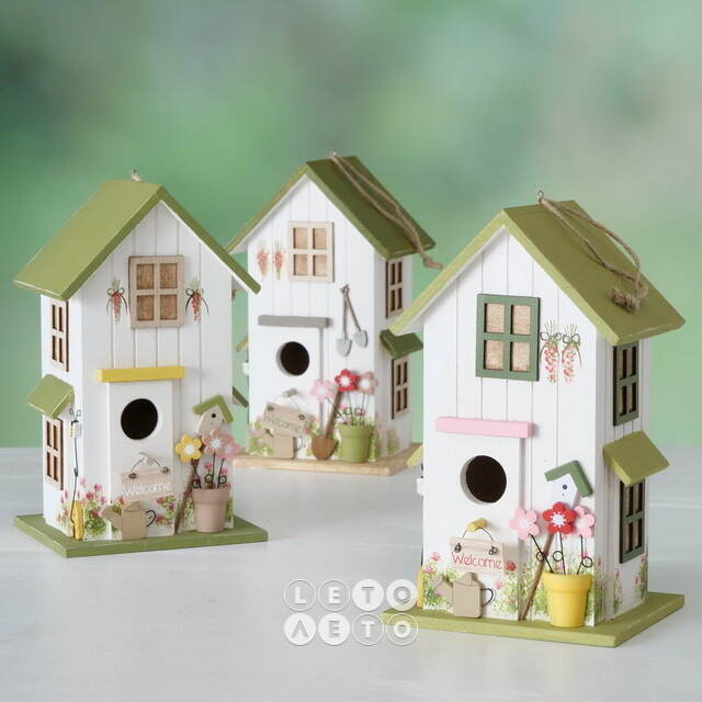 Садовое украшение Скворечник Village 25*15 см серый Boltze