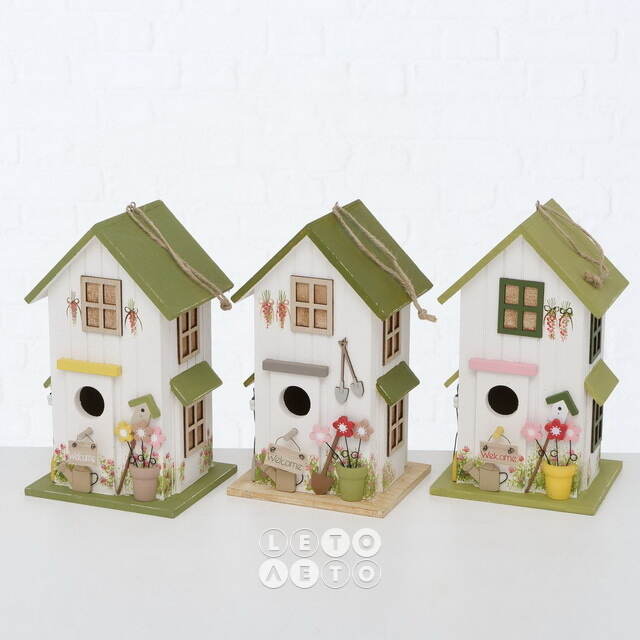 Садовое украшение Скворечник Village 25*15 см серый Boltze