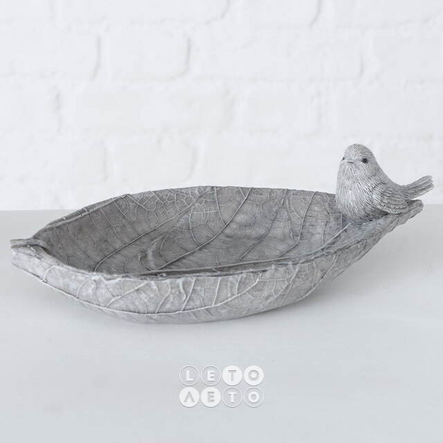 Декоративная кормушка для птиц Джервейс 25*12 см серая Boltze