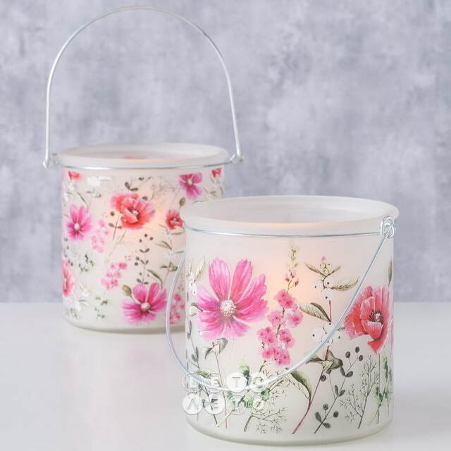 Подвесной стеклянный подсвечник Futrone Flowers 12 см  Boltze