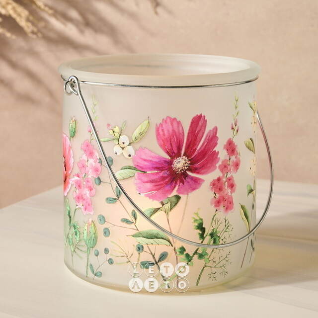 Подвесной стеклянный подсвечник Valdivia Flowers 12 см  Boltze (Больтце)