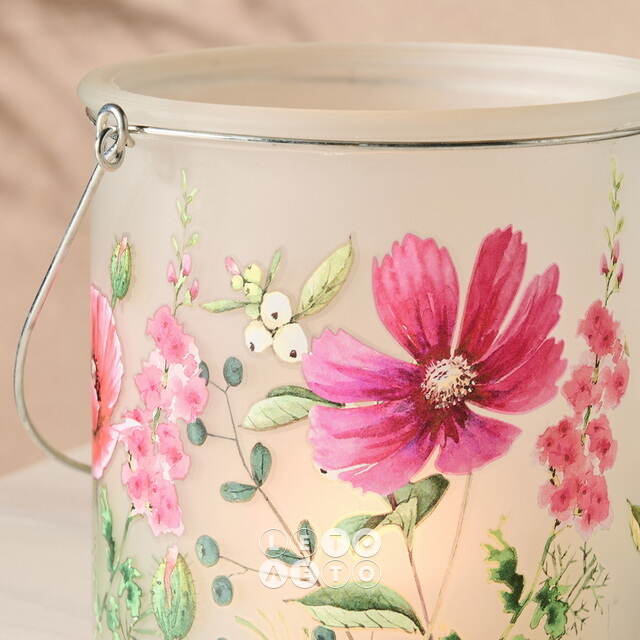 Подвесной стеклянный подсвечник Valdivia Flowers 12 см  Boltze (Больтце)