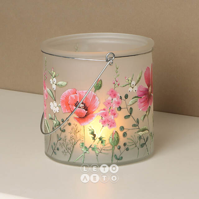 Подвесной стеклянный подсвечник Valdivia Flowers 12 см  Boltze