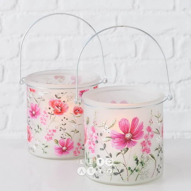 Подвесной стеклянный подсвечник Futrone Flowers 12 см  Boltze