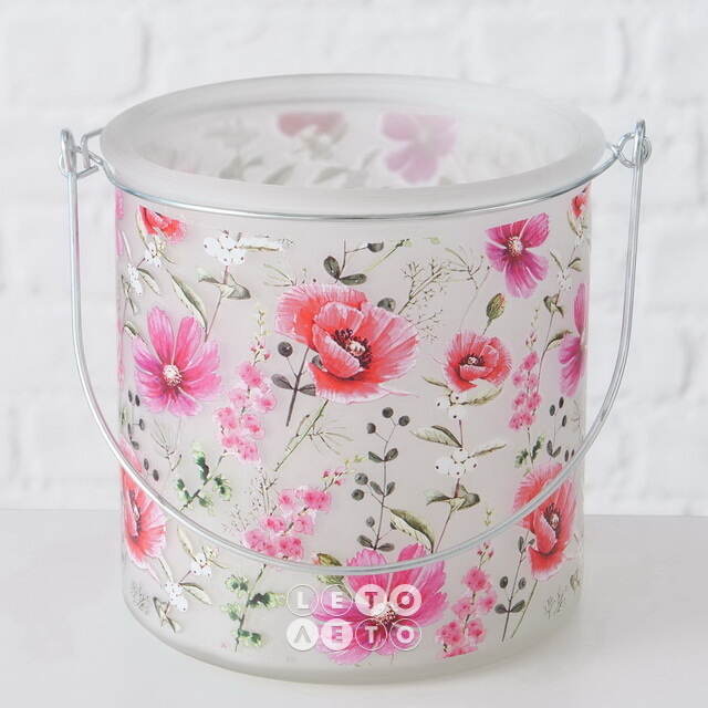 Подвесной стеклянный подсвечник Futrone Flowers 12 см  Boltze