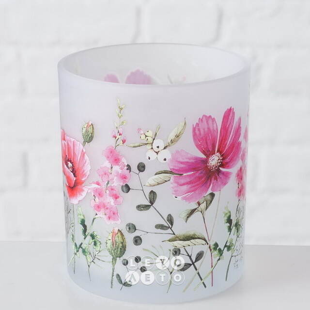 Набор стеклянных подсвечников Futrone Flowers 8-10 см, 2 шт Boltze
