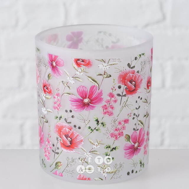 Набор стеклянных подсвечников Loncoche Flowers 8-10 см, 2 шт Boltze