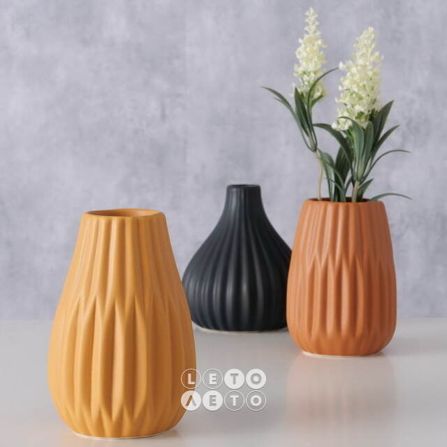 Набор керамических ваз Wilma Autumn 13 см, 3 шт Boltze