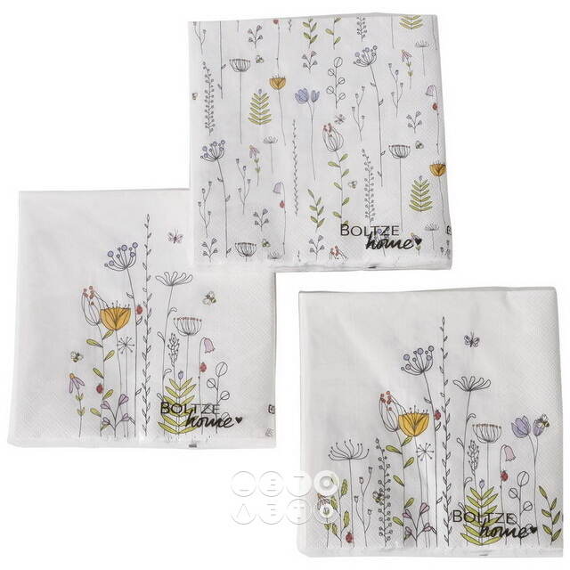 Бумажные салфетки Muermos Florale 17*17 см, 20 шт Boltze