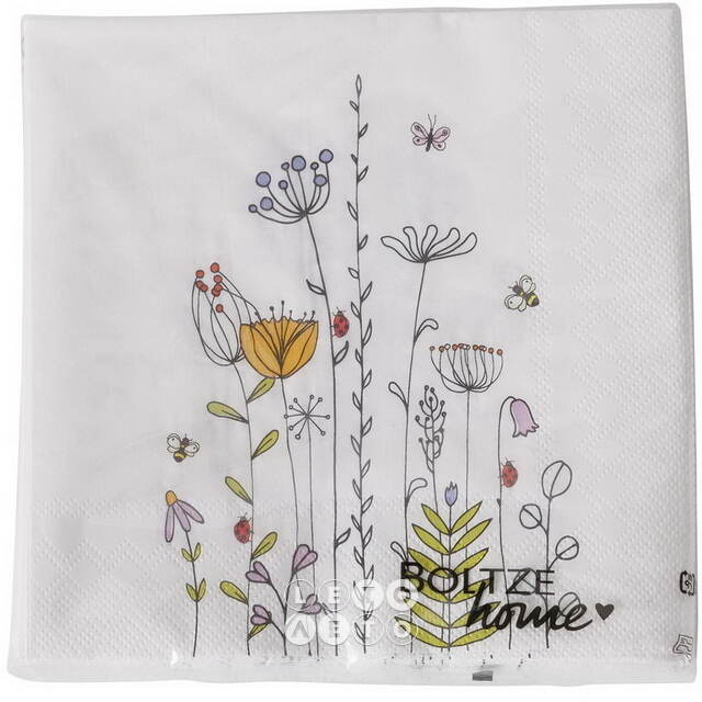 Бумажные салфетки Calbuco Florale 17*17 см, 20 шт Boltze