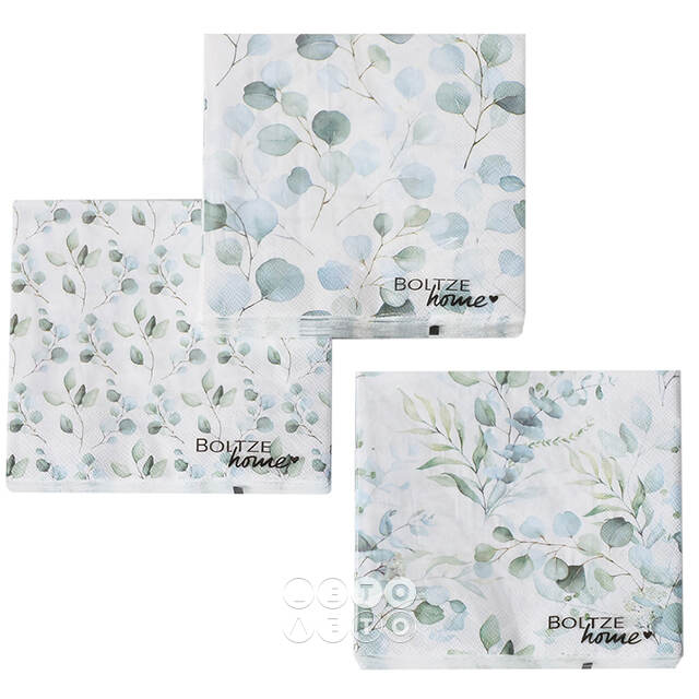 Бумажные салфетки Eukana: Aquarelle Grassy 17*17 см, 20 шт Boltze
