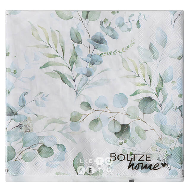 Бумажные салфетки Eukana: Aquarelle Plant 17*17 см, 20 шт Boltze