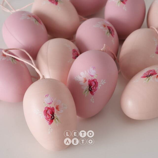 Пасхальные украшения Яйца Tenero Easter 6 см, 12 шт, подвеска Boltze