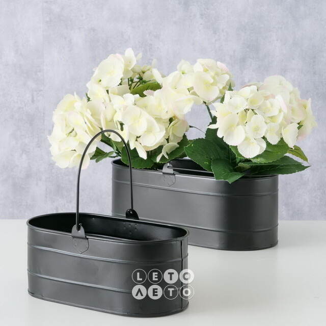 Металлическое кашпо для цветов Gamalia 33*15 см Boltze