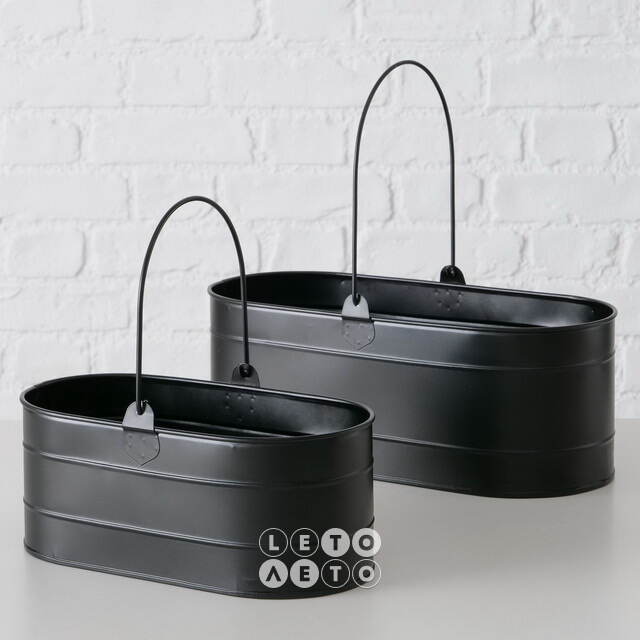 Металлическое кашпо для цветов Gamalia 33*15 см Boltze