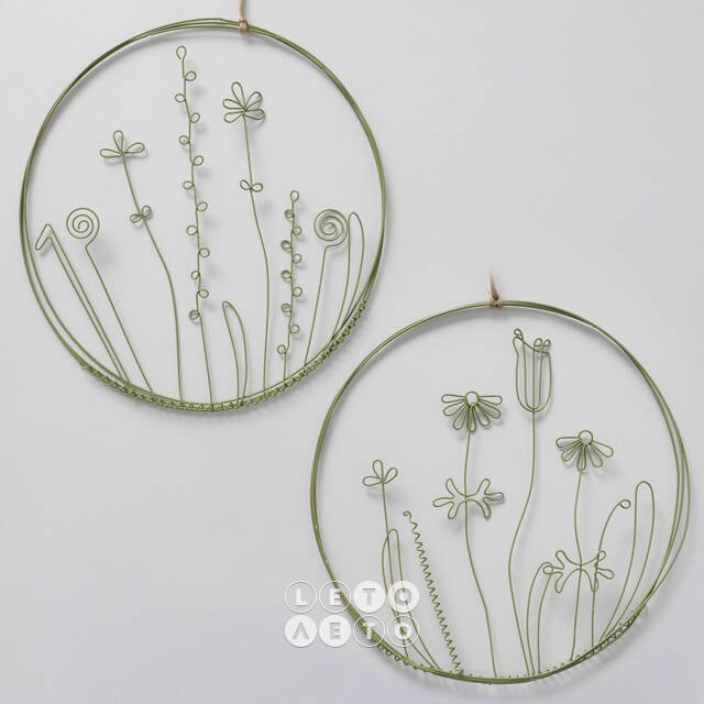 Набор декоративных панно Florale Greeny 30 см, 2 шт Boltze