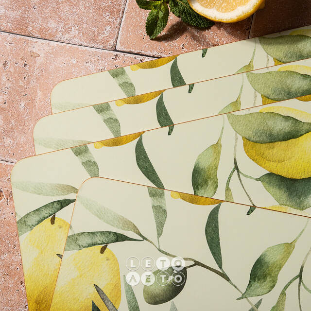 Набор плейсматов Citronella 40*30 см зеленый, 4 шт Boltze