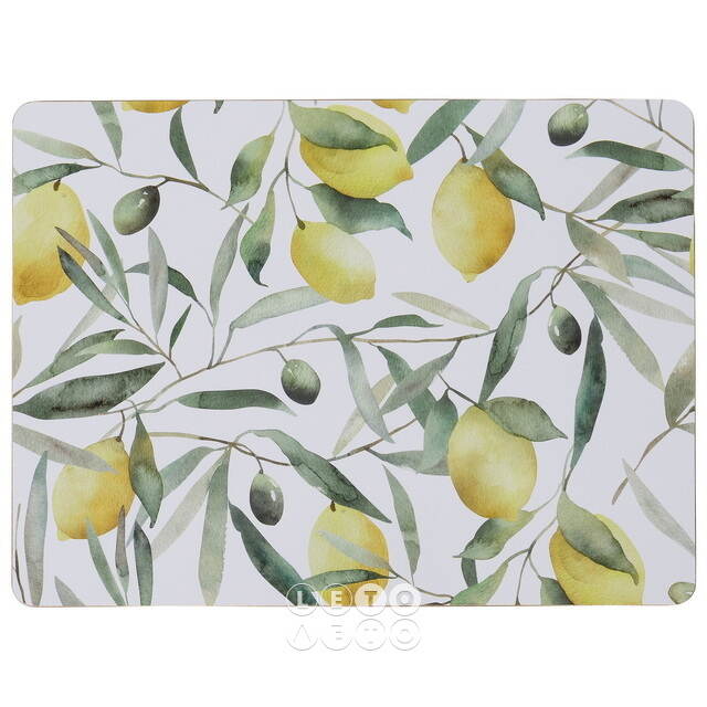 Набор плейсматов Citronella 40*30 см белый, 4 шт Boltze