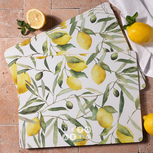 Набор плейсматов Citronella 40*30 см белый, 4 шт Boltze
