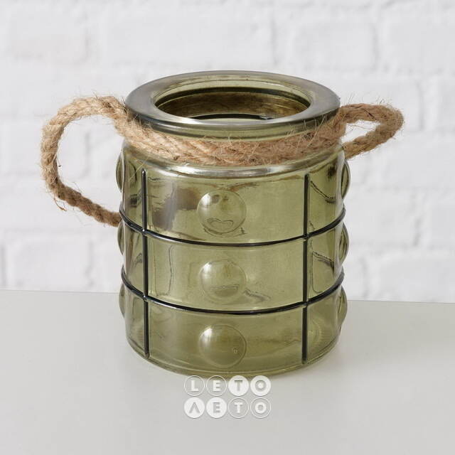 Подвесной стеклянный подсвечник Milano Oliva 9 см, 4 шт Boltze