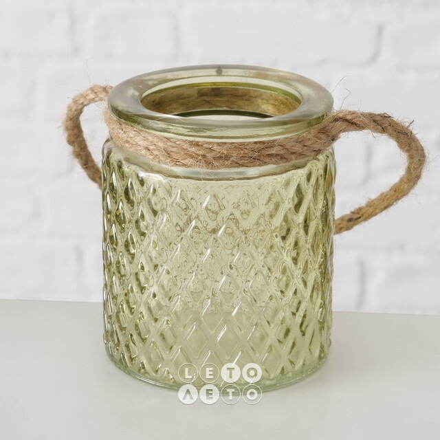 Подвесной стеклянный подсвечник Milano Oliva 9 см, 4 шт Boltze