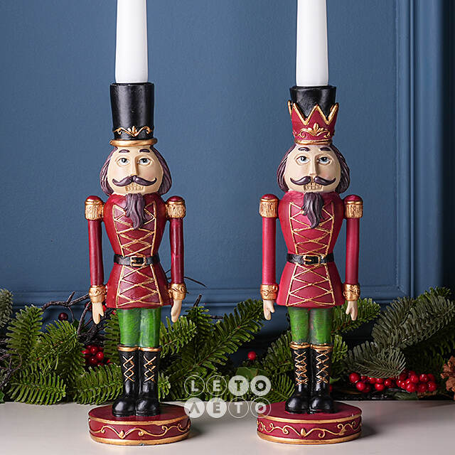 Декоративный подсвечник Щелкунчик - Cappello Nero 27 см Boltze