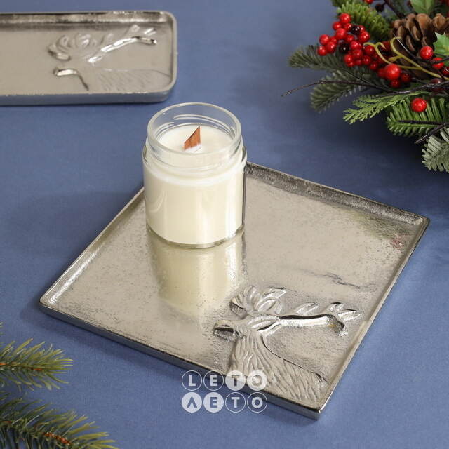 Металлический поднос Deer Majesto 19*19 см Boltze