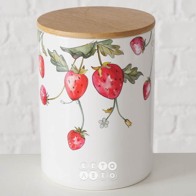 Банка для хранения Sweet Strawberries 17 см, 2 шт Boltze