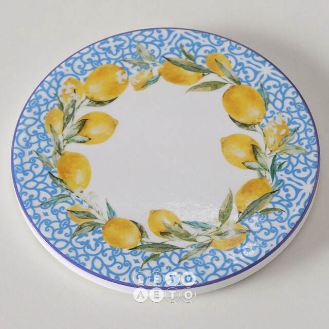 Набор подставок под кружки Capri Lemony 10 см белый, 4 шт Boltze