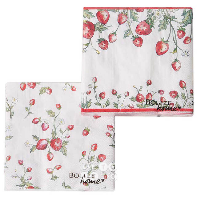 Бумажные салфетки Sweet Strawberries 17*17 см, 20 шт Boltze