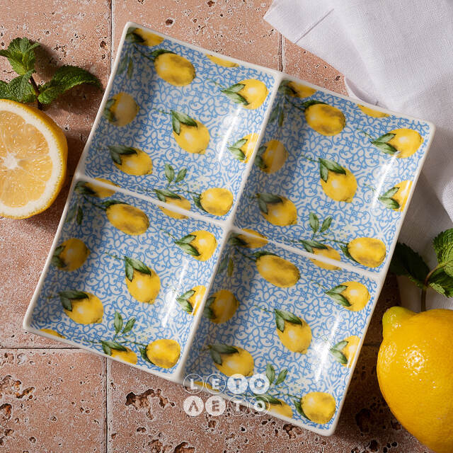Менажница для закусок Capri Lemony 18 см Boltze