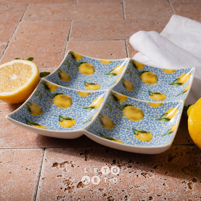 Менажница для закусок Capri Lemony 18 см Boltze