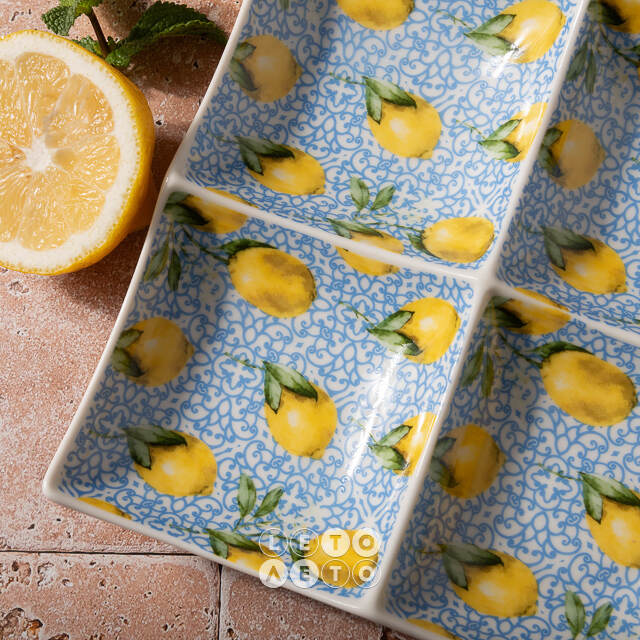 Менажница для закусок Capri Lemony 18 см Boltze