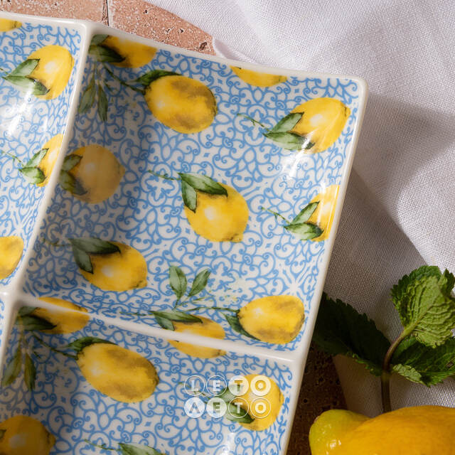 Менажница для закусок Capri Lemony 18 см Boltze