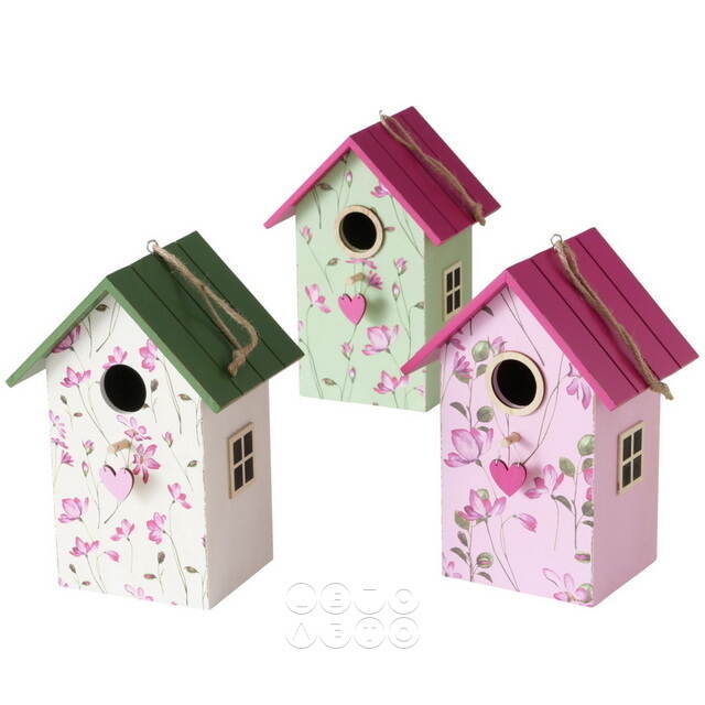 Садовое украшение Скворечник Primula 22 см розовый Boltze