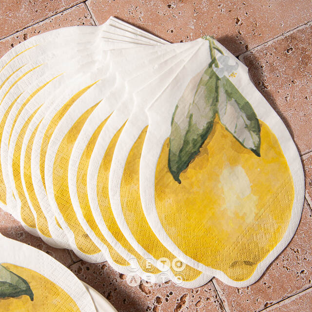 Бумажные салфетки Lemon 13 см, 12 шт Boltze