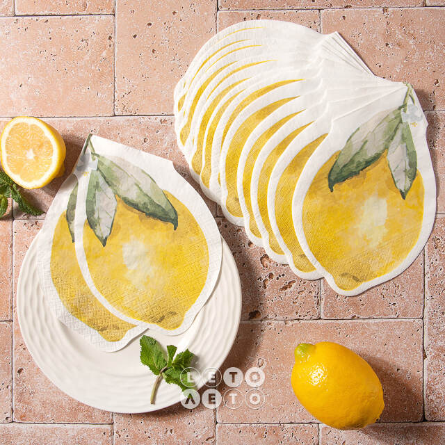 Бумажные салфетки Lemon 13 см, 12 шт Boltze