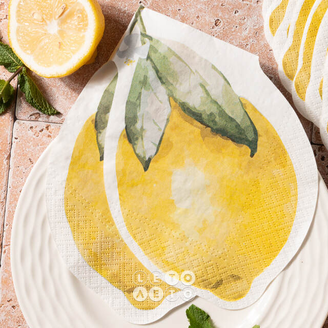 Бумажные салфетки Lemon 13 см, 12 шт Boltze
