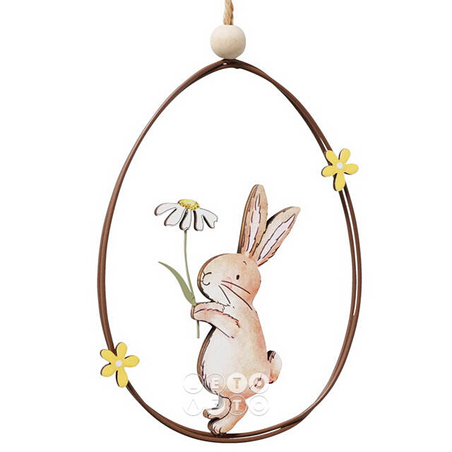 Набор подвесных украшений Happy Bunny Joe 12 см, 3 шт Boltze