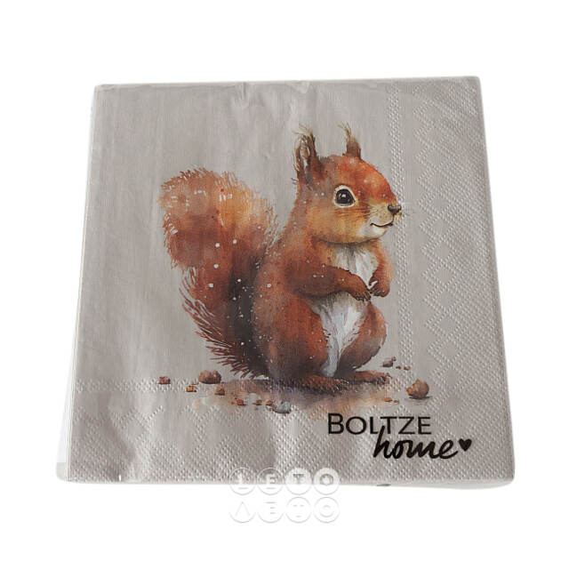 Бумажные салфетки Белочка Софи 17*17 см, 20 шт  Boltze