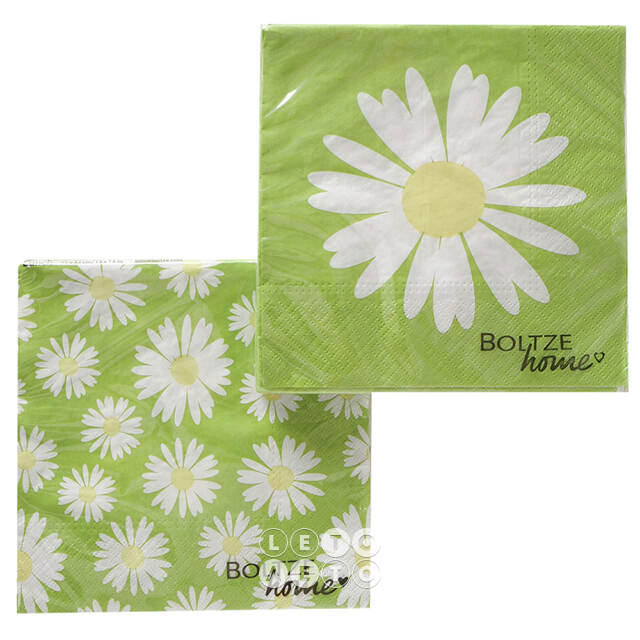 Бумажные салфетки Field of Daisies 17*17 см, 20 шт Boltze