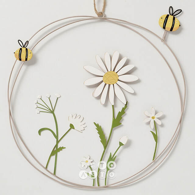 Декоративное панно Honey: Camomile and Bee 30 см Boltze