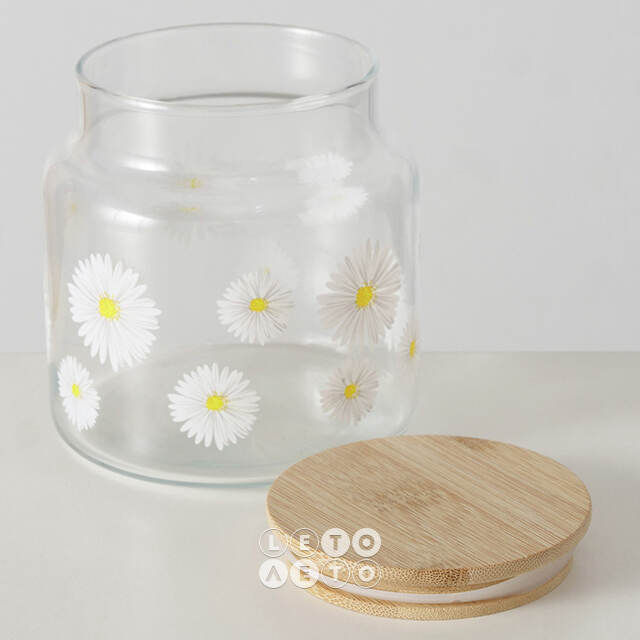 Стеклянная банка для хранения Field Chamomile 11 см Boltze