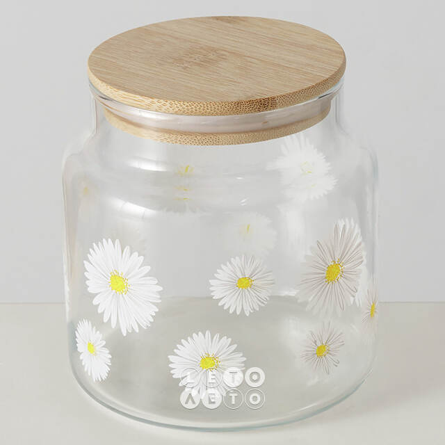 Стеклянная банка для хранения Field Chamomile 11 см Boltze