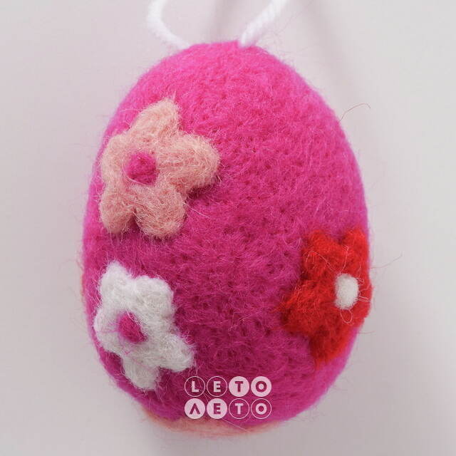 Пасхальные украшения Яйца Pink Easter 6 см, 4 шт, подвеска Boltze