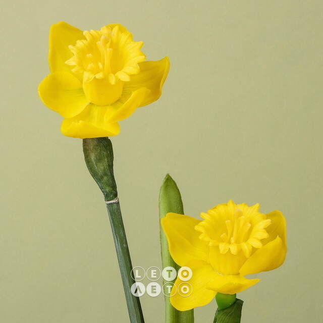 Искусственный цветок Нарцисс - Radiant Beauty 43 см желтый EDG