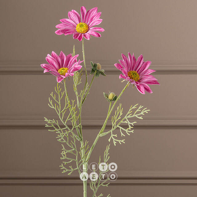 Искусственная ветка Ромашка - Summer Freshness 65 см розовая EDG