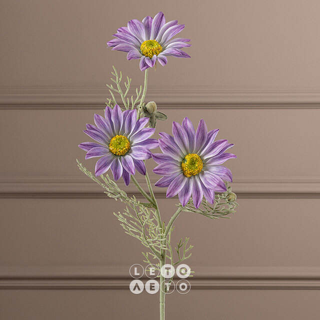 Искусственная ветка Ромашка - Summer Freshness 65 см фиолетовая EDG