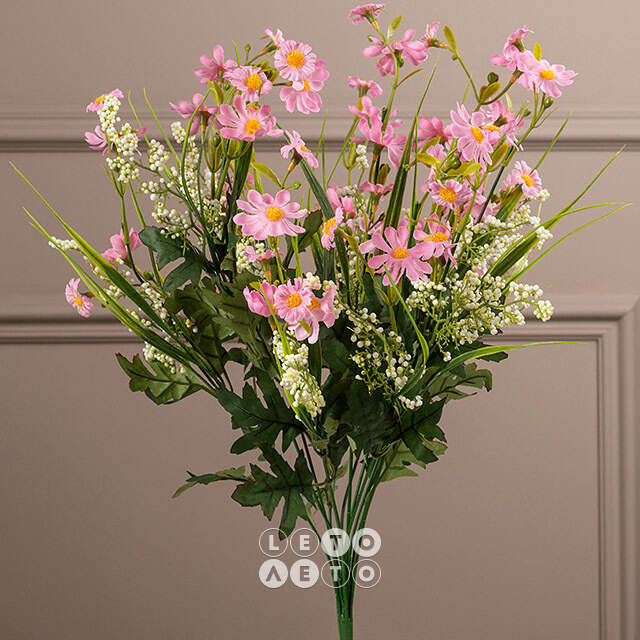 Искусственный букет Ромашка - A Gentle Kiss 50 см розовый EDG
