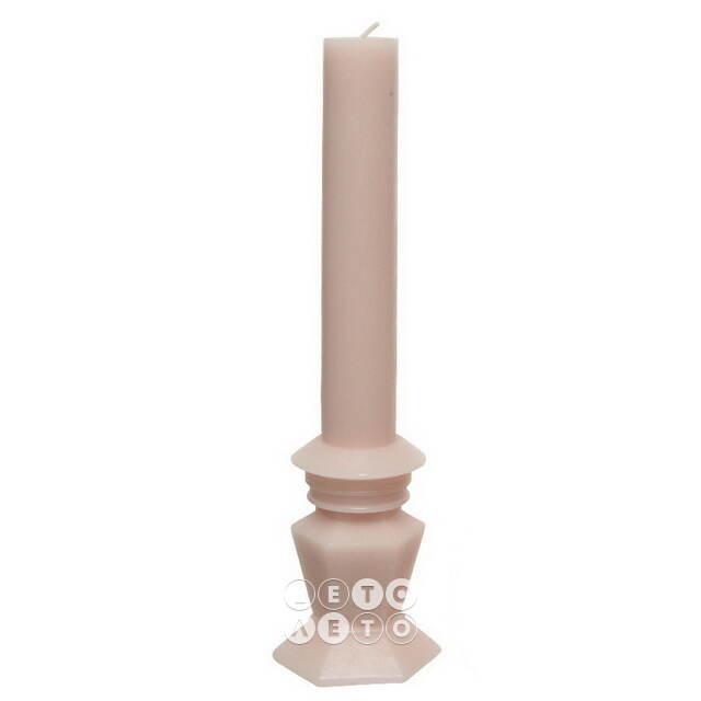 Декоративная свеча Caserta Royale: Blush Pink 25 см Kaemingk